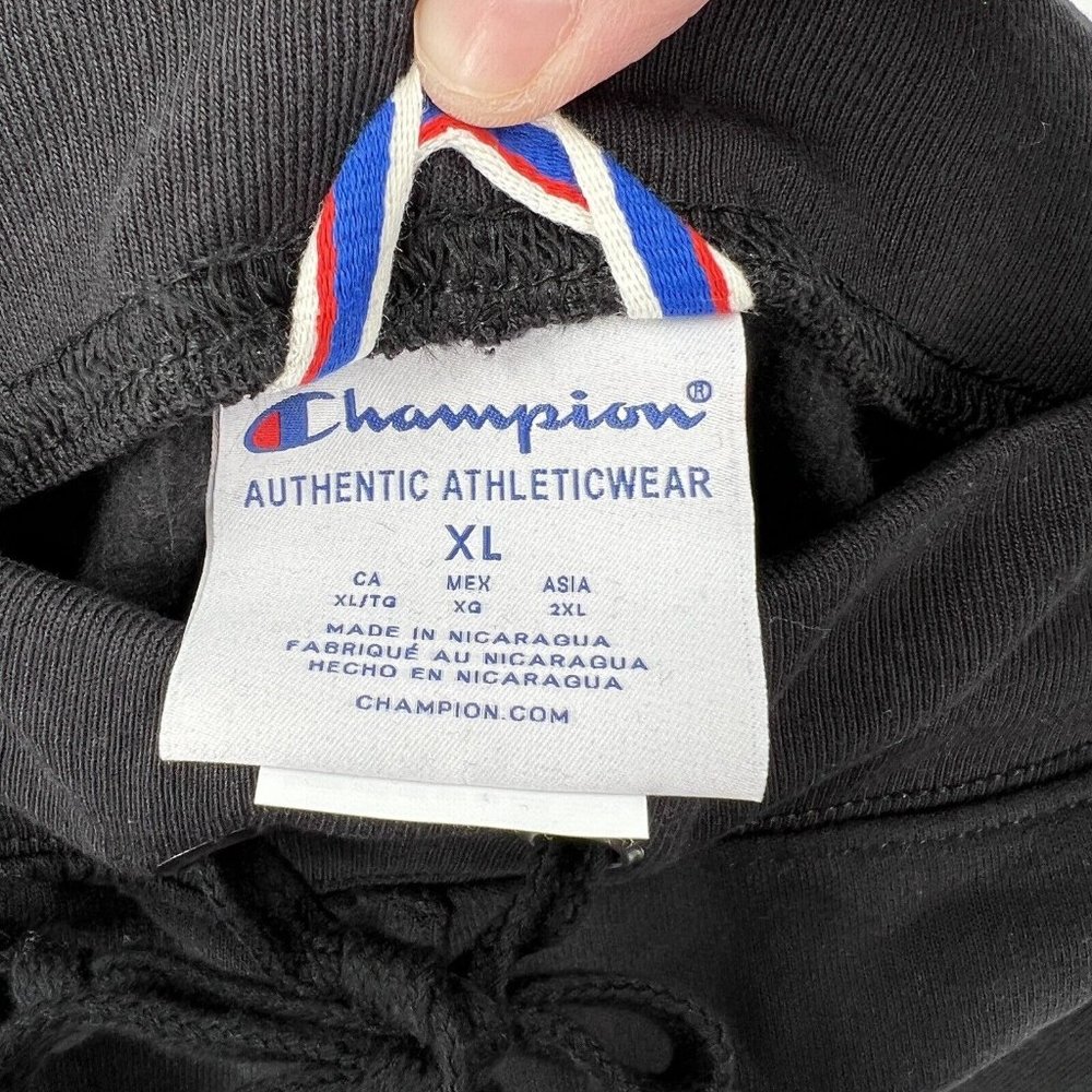 Champion Powerblend Women's Fleece Joggers sz XL Black Elastic Waist C Sweatpant - Picture 7 of 8